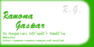 ramona gaspar business card